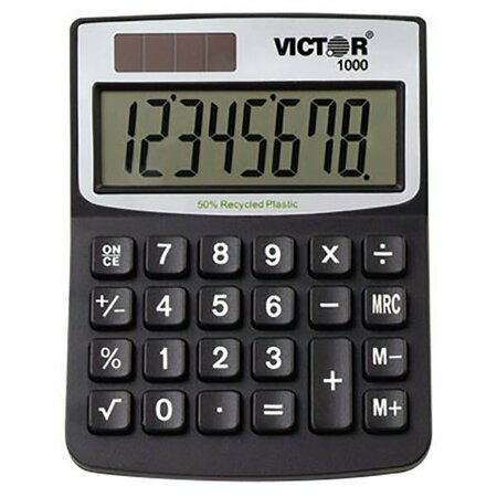 VICTOR 1000 8-Digit Solar Battery Powered Minidesk Calculator 328VCT1000